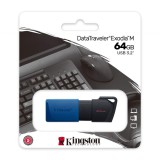 Pendrive 64GB Kingston DataTraveler Exodia M USB3.2 fekete-kék (H)