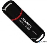 Pendrive, 64GB, USB 3.2 Gen1, ADATA "UV150", fekete