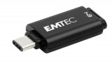 Pendrive, 64GB, USB-C 3.2, EMTEC D400 Type-C, fekete (UE64GUC)