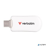 Pendrive, 64GB, USB-C 3.2 Gen1, VERBATIM "Plectra", fehér