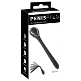 Penisplug Penis Plug Dilator - akkus, vibrációs dilátor (1,1cm) - fekete