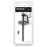 Penisplug - szilikon dilátor makkgyűrűvel (0,6mm) - fekete