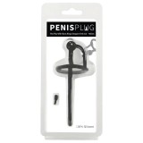 Penisplug - szilikon húgycső tágító és makkgyűrű (0,6mm) - fekete
