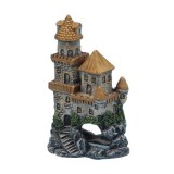 Penn Plax Akvárium dekorációs vár 10 cm arany tetővel (027499)