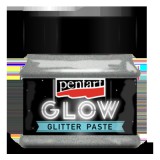 Pentart glow glitter paszta 50 ml ezüst