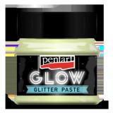 Pentart glow glitter paszta 50 ml szivárványzöld