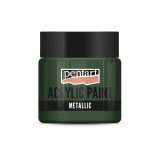 Pentart Metál akrilfesték 50 ml borostyánzöld - 29358