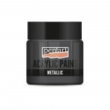 Pentart Metál akrilfesték 50 ml grafit - 25341
