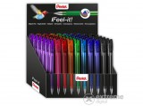 PENTEL BX487-5E Golyóstoll kupakos 0,35mm, háromszög fogózóna Feel it 60 db-os display