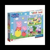 Peppa malac 3x48db-os puzzle szett - Clementoni
