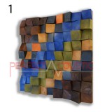 Perfect Acoustic Art diffúzor kicsi kockával 60x60x13cm- 6 mintával - 1db 60x60x10cm Csomagolva, szállítással