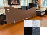 Perfect Acoustic Bilnora asztal elválasztó hullámos akusztikai paraván 120x40x1.2cm - 3 mintájú - 16 fekete , 2 mintájú , Flat Clip