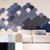 Perfect Acoustic Bilnora extra sűrű félkör alakú akusztikai panel 0,9cm vastag 30*30 cm - 1 fehér , 30x30x0,9cm