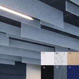 Perfect Acoustic Bilnora extra sűrű függőleges mennyezeti panel 120x30x1,2cm - 14 sötét szűrke