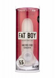 Perfect Fit Fat Boy Micro Ribbed - péniszköpeny (15cm) - tejfehér