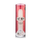 Perfect Fit Fat Boy Micro Ribbed - péniszköpeny (19cm) - fehér