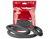 Perfect Fit Ultra Wrap - vastag péniszgyűrű szett - fekete (3db)