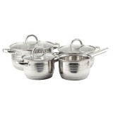 Perfect Home 14724 Deluxe 7 részes rozsdamentes edénykészlet üvegfedővel