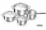 Perfect Home Deluxe 7 részes rozsdamentes edénykészlet üvegfedővel (14724)