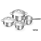 Perfect Home Deluxe Rozsdamentes 7 részes edénykészlet üvegfedővel