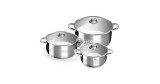 Perfect Home Diamond 6 részes rozsdamentes edénykészlet üvegfedővel