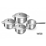 Perfect home Diamond 7 részes rozsdamentes edénykészlet üvegfedővel