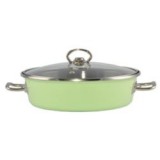 Perfect Home elite zománcozott szeletsütő lábas + üvegfedő 24 cm, zöld (10421)