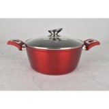Perfect Home Metal Red Line lábas üvegfedővel 30cm, 7.2L, indukciós (10399)