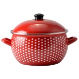 Perfect Home Pöttyös Zománcozott lábas 20cm+fedő 15612