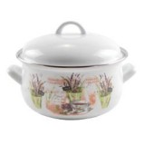 Perfect Home zománcozott lábas 18 cm+fedő Levendula (13467)