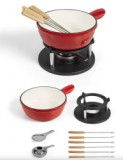 Perfect Home zománcozott öntöttvas Fondue szett 1,8L, piros (16643)