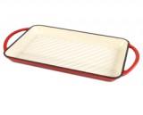 Perfect Home zománcozott öntöttvas grill tepsi 33x21,5 cm, piros (55010)