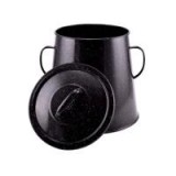 Perfect Home zománcozott zsírosbödön 20 literes, fekete (10459)