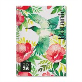 Period Botanic White 2026 A5 napi beosztású határidőnapló