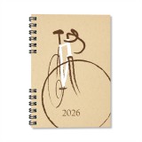 Period Eco Bicycle 2026 A5 heti beosztású spirálos határidőnapló