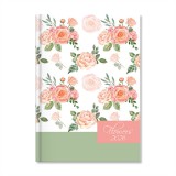 Period Flowers Green 2026 B6 heti beosztású határidőnapló