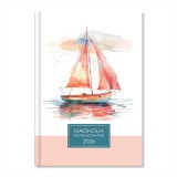 Period Magnólia Sailboat 2026 B6 napi beosztású női tervező határidőnapló
