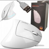 Perixx PERIMICE-513 W Ergonomikus Függőleges Egér Fehér 1600 DPI (12275)