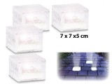 PERLA Napelemes LED-es térkő fényérzékelővel, 4 db-os szett 7x7x5 cm