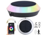 PERLA Okos Napelemes kültéri lámpa mozgásérzékelős intelligens lámpa 90 lm állítható Smart RGB CCT LED-ek, PIR, Bluetooth, App