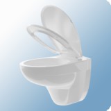 Pestan Fluenta Basic mélyöblítésű fali WC csésze gyorcsatlakozós, lecsapódásgátlós ülőkével