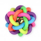 PET NOVA TPR Labda csengővel kutyáknak - csomózott, 10,5 cm