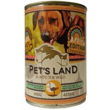 -Pet s Land Dog Konzerv Strucchússal Africa Edition 415g Pet s Land Dog Konzerv Strucchússal Africa Edition 415g
