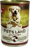 Pet's Land Pet s Land Dog Junior Konzerv Marhamáj-Bárányhús almával 415g