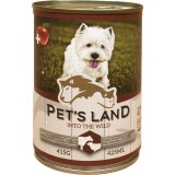 Pet's Land Pet s Land Dog Konzerv Marhamáj-Bárányhús almával 415g