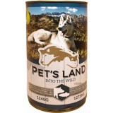 Pet's Land Pet s Land Dog Konzerv Sertés-Hal körtével 1240g