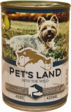 Pet's Land Pet s Land Dog Konzerv Sertés-Hal körtével 415g