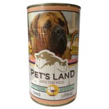 Pet's Land Pet s Land Dog Konzerv Strucchússal Africa Edition 1240g