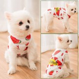 PetGear Kutyaruha - Fehér trikó Hello Summer felirattal és dinnye mintával - nagy kutyusoknak tökéletes