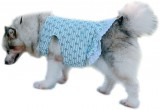 PetGear Kutyaruha - Könnyed ruha kék csíkokkal és vasmacska figurával - Nagy kutyáknak!